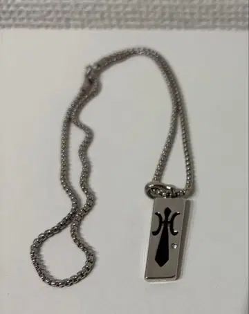 넥타이 디자인 목걸이 실버