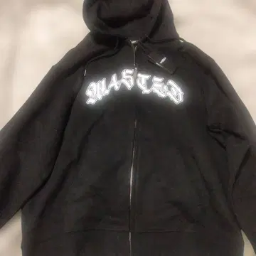 XU 블랙 디자인 지퍼 후드티