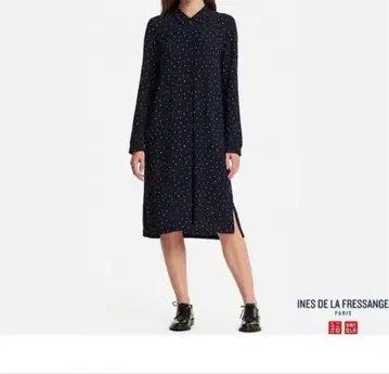 [ Ines de la Fressange ] 조젯 셔츠 원피스