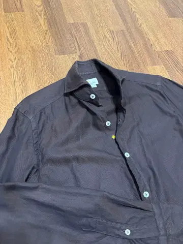 Giannetto (지아네토) 슬림핏 긴팔 셔츠 XS 다크 브라운