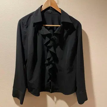 MOGA 빅 사이즈 17 블랙 프릴 셔츠 L 사이즈