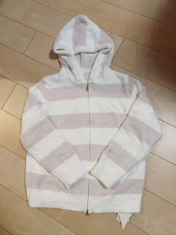 gelato pique 후드 부착 후드티 핑크&화이트 프리 사이즈