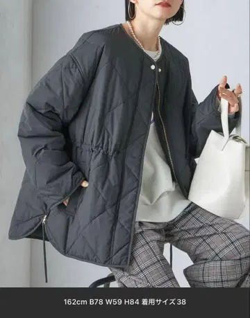 SHIPS 퀼팅 사이드 지퍼 블루종