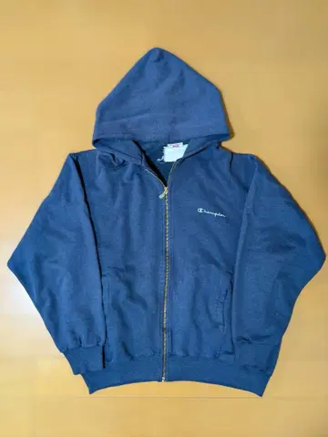 90sChampion 네이비 지퍼 후드티 미세 퍼플네이비 페이드