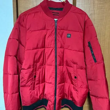 CK 퀼팅 자켓 레드