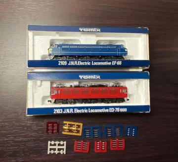 TOMIX EF66 ED76 1000 N 게이지 전기 기관차 2량 세트