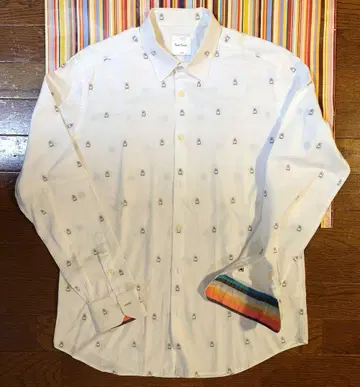 레어 현행 택 Paul Smith Gost 자수 셔츠 L