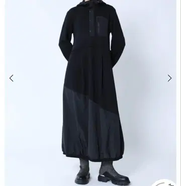 야마다야 LASUD 벌룬 실루엣 이소재 원피스