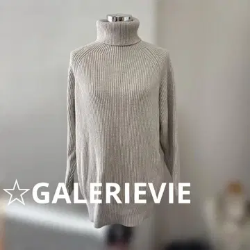 새상품급 GALERIEVIE 리브 터틀넥 스웨터 갤러리 비