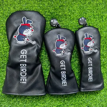 새상품 3세트 도라에몽 골프클럽헤드커버 1+FW+UT 블랙
