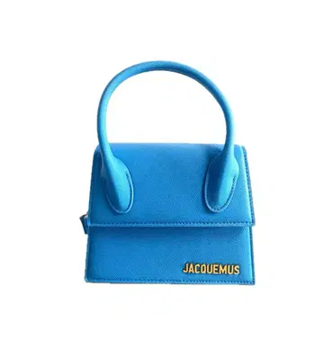 JACQUEMUS풍 미니 핸드백 파랑 스트랩 포함