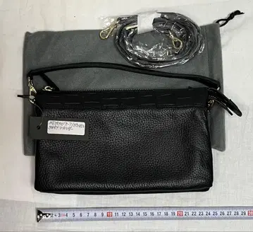 블랙 가죽 사코슈 3 포켓 부착