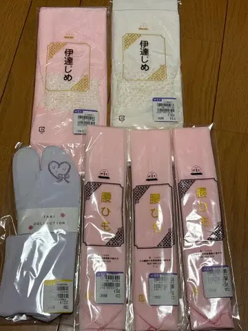 [ 새상품 미개봉 ] 다테지메 허리끈 타비 6점 세트