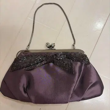 퍼플 새틴 파티백 클러치백 편리한 서브백 포함 결혼식용