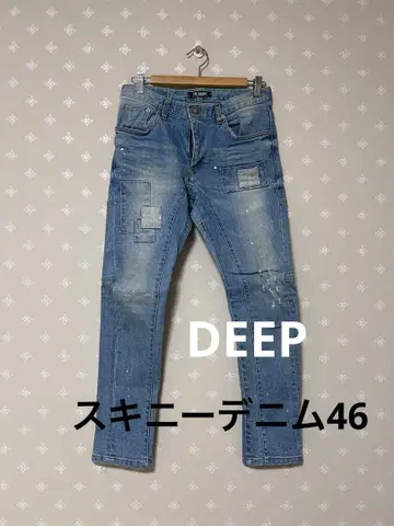 DEEP 패치워크 스키니 데님 46
