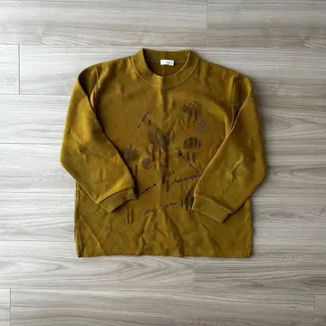 R.P.C enjoy time 올 패턴 상의 머스타드 컬러