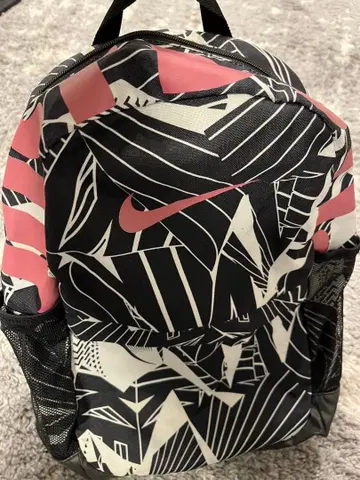 나이키 백팩 백팩 흑백 나뭇잎 패턴 JUST DO IT