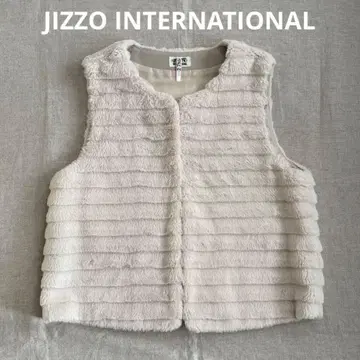 JIZZO INTERNATIONAL 인조 모피 베스트 일본제