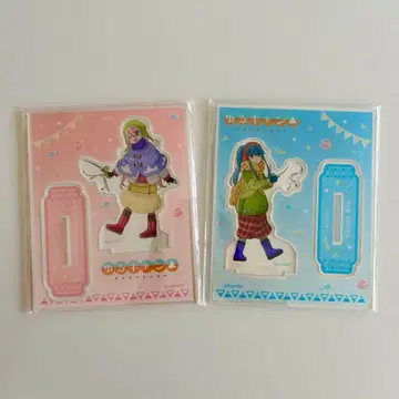 유루캠 시마 린 카카미가하라 나데시코 빙어 아크릴 스탠드 2점 세트