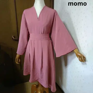 순수 실크 이로도메소데 허리 리본 포함 턱 들어간 원피스 기모노 리메이크