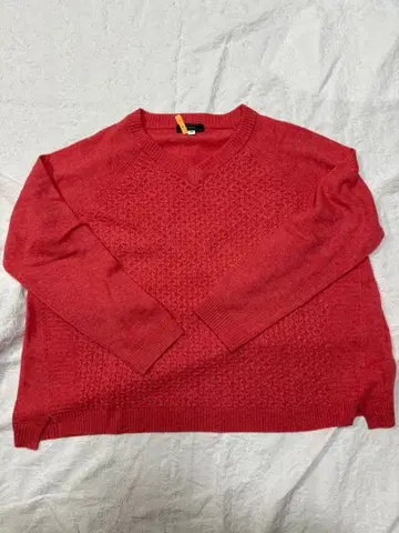 ESPIE 빨간색 긴팔 니트 스웨터 2XL