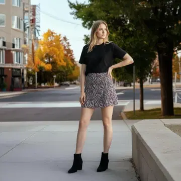 ZARA WOMAN 트위드 미니 스커트 S 올 패턴 구제 의류