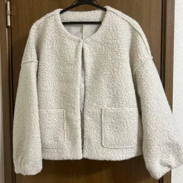 choco 시마무라 코쿤 블루종 진한 화이트 M 사이즈