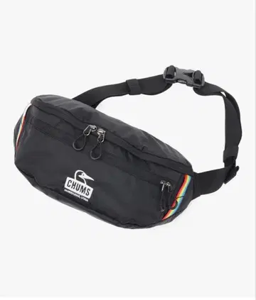 CHUMS 바디백 블랙 레인보우 스트라이프