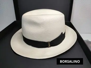 BORSALINO 화이트/블랙 사이즈 61