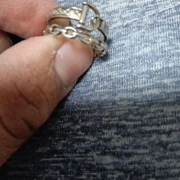 실버 체인 반지 12호