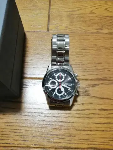 SEIKO 크로노그래프 손목시계 블랙