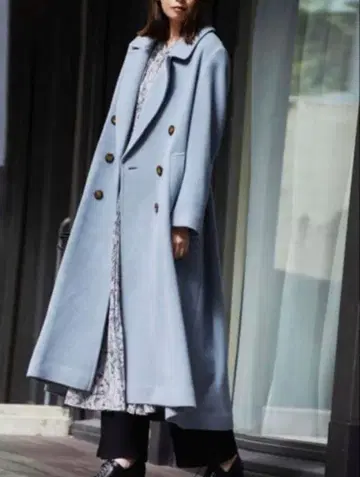 COCO DEAL 울 백 플레어 롱 코트