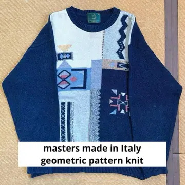 masters Italy geometric pattern knit