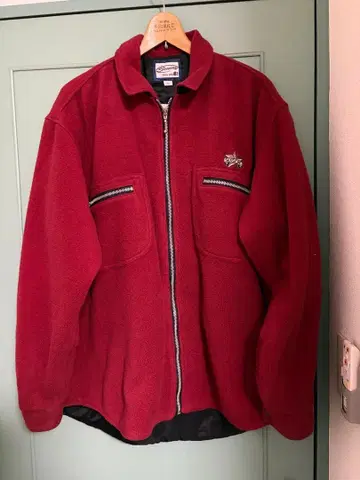 세션 빨간색 플리스 자켓 L 사이즈