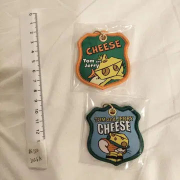 톰과 제리 치즈 와펜 키링 2개 세트
