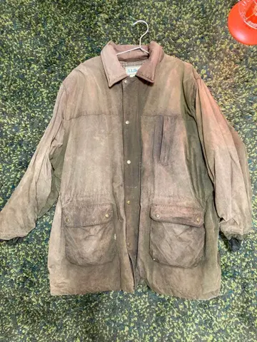 L.L.Bean 엘엘빈 오일드 자켓 체크 레어