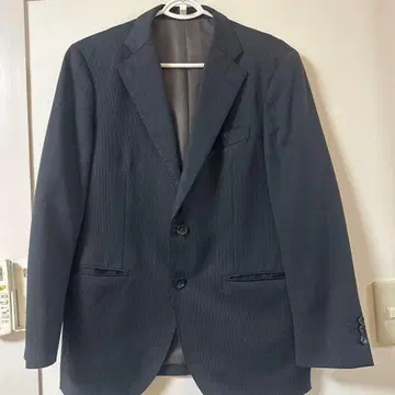 CHRISTIAN ORANI 다크 그레이 스트라이프 비즈니스 정장