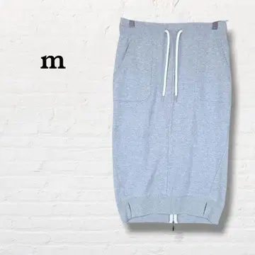 엠 맨투맨 타이트 스커트 백 지퍼 [ M 상당 ] 그레이