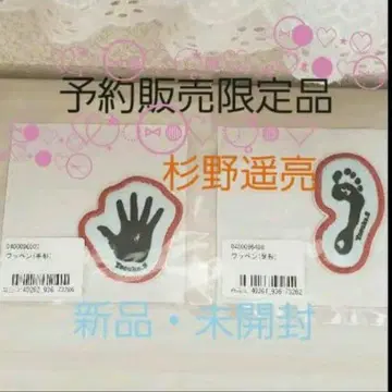 수주 한정품 새상품 미개봉 스기노 요스케 손 모양 와펜 발 모양 와펜