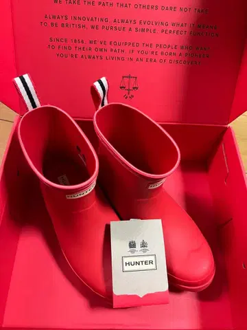 HUNTER 레드 장화 UK4 23.0