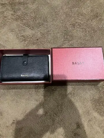 BALLY 블랙 가죽 장지갑