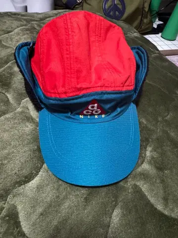 NIKE 귀도리 캡 레드/블루