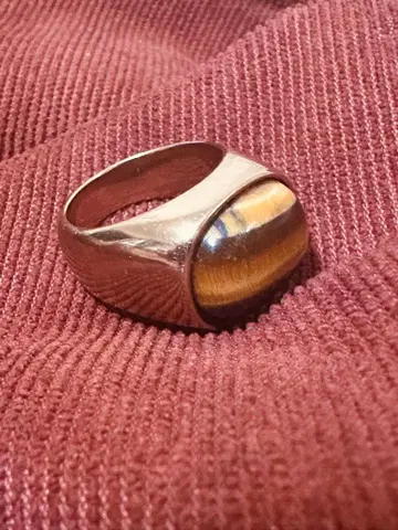 럭셔리 타이거 아이 반지 남성용 새상품급