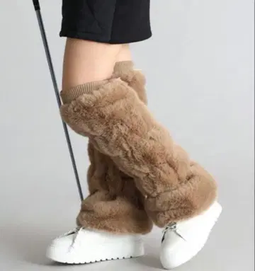 야마다야 스콧 클럽 퍼 레그 워머 브라운 택 포함 새상품 미사용품