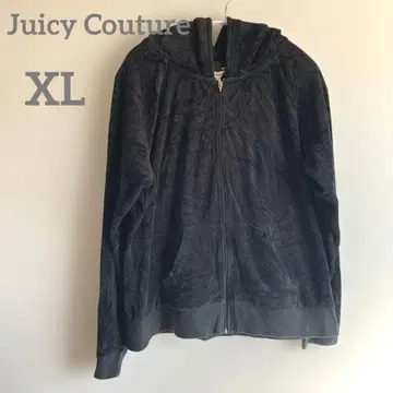 Juicy Couture 블랙 후드티 [ XL ] 백프린트
