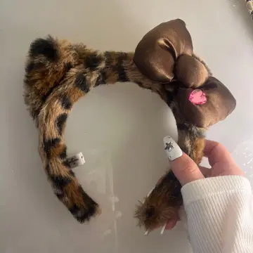 USJ 유니버셜 헬로키티 레오파드 무늬 머리띠