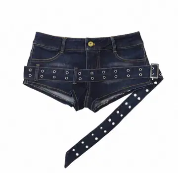 ONNASENSHI 다크 데님 벨트 포함 숏팬츠 archive