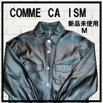 [미사용 새상품] 컴시즘 인조 가죽 셔츠 M