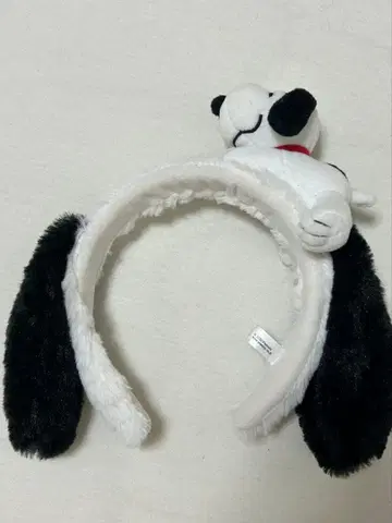 USJ 스누피 머리띠 화이트 블랙 유니버셜 한정판