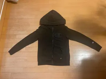 Champion 블랙 풀 집업 후드티 리버스 위브